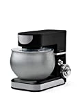 Mellerware Twist! Batidora Amasadora 1000 W de Potencia. Movimiento Orbital. Capacidad 5 L, 6 Funciones + Turbo. Acero Inoxidable. Apto Lavavajillas (Negro)