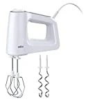 Braun Batidora de Varillas Multimix 3 HM3100WH de 500 W de Potencia, Varillas de Acero Inoxidable, 5 Velocidades, Clase A, Color Blanco