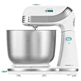 Cecotec Batidora amasadora Cecomixer Easy White. Potencia 250 W con moviento planetario, 6 velocidades, Bol de Acero INOX, Capacidad 3 L