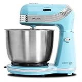 Cecotec Batidora Amasadora Cecomixer Easy. Movimiento Orbital, Capacidad 3 L, Bol de Acero, 5 Funciones (Amasar, Batir, Mezclar, Montar, Emulsionar), 6 Velocidades, 250 W, Azul