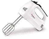 Moulinex HM3101 - Batidora amasadora y varillas con gancho para amasar y varillas para batir, 5 velocidades y función turbo, 300 W, pan y repostería
