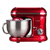 Cookmii Batidora Amasadora Repostería, Amasadoras de pan Práctica, Robot de cocina Multifuncional, Amasadoras de pan Profesional Estable Rápido, 6 Velocidades 5.5L Solid Max 1090W